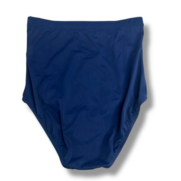 NEW Swim Solutions Navy Blue Swim Bottoms Size 12 High Waist Tummy Control NWT - Picture 5 of 9